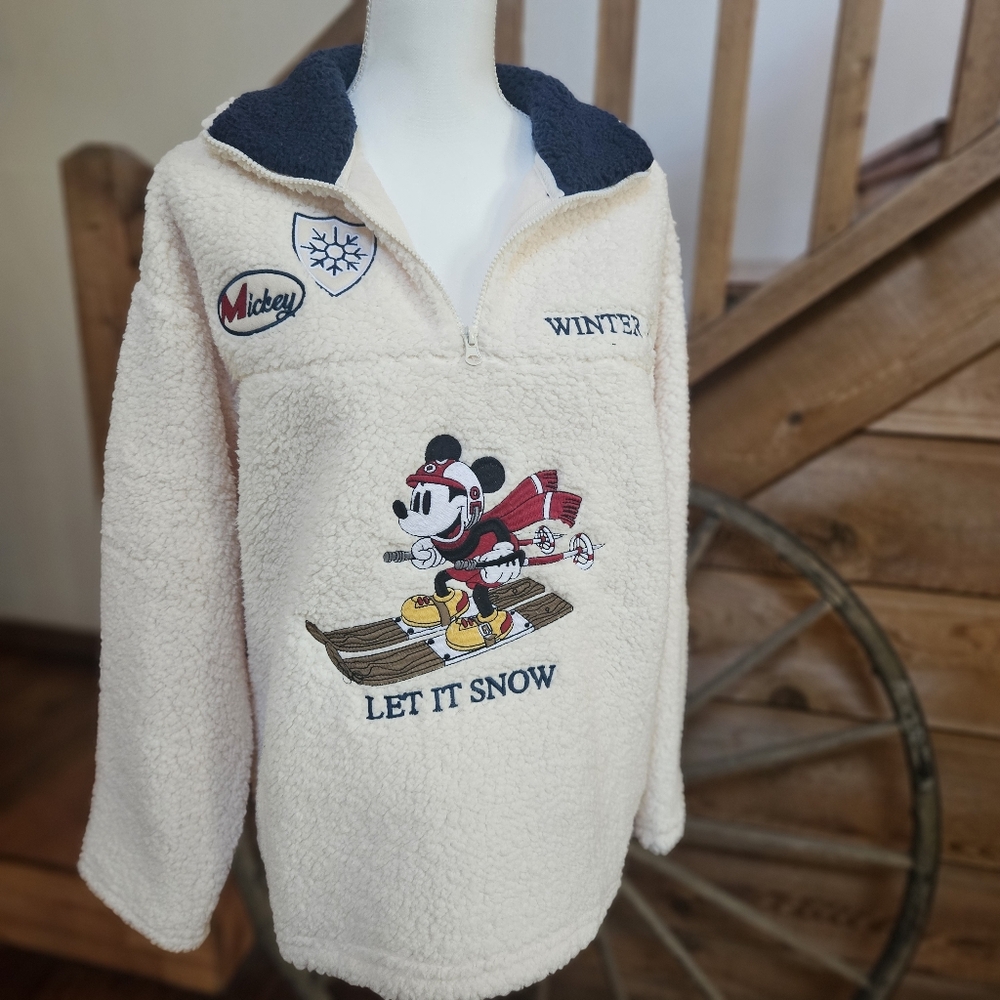 Disney Mickey Mouse Winter Fleece Pullover - Picture 7 of 9